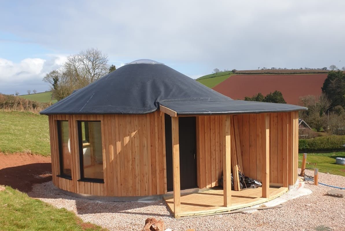 We also specialise in wooden Yurts and Roundhouses. We can custom design and build any sized roundhouse, suitable for year round use, made from locally sourced sustainable wood to suit your need, size and budget.